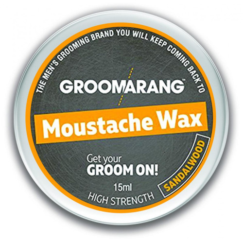 Groomarang - Cire à Moustache Wax Sandalwood 100% Naturel - Soins homme