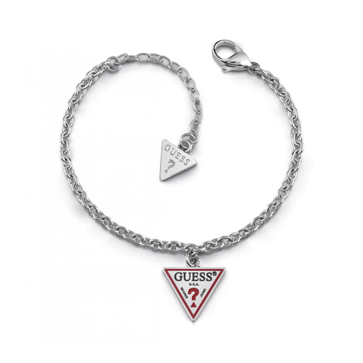 Bracelet Guess L A  GUESSERS UBB29061-S - acier rhodié et triangle Guess Femme