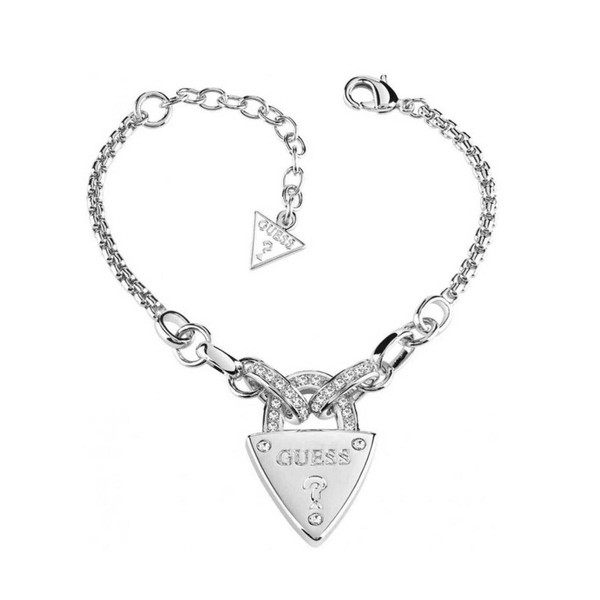 Bracelet Guess UBB21557 - Bracelet Cadenas Strass Femme Argent Guess Bijoux LES ESSENTIELS HOMME