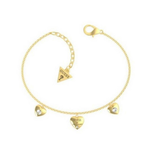 Guess Bijoux - Bracelet acier doré 3 cœurs GUESS IS FOR LOVERS - Guess Bijoux - Bracelet femme