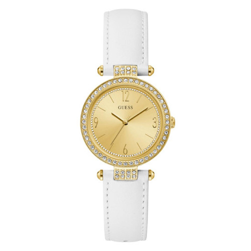 Guess - Montre pour femme Terrace GW0116L5 avec bracelet en cuir blanc - Toutes les montres