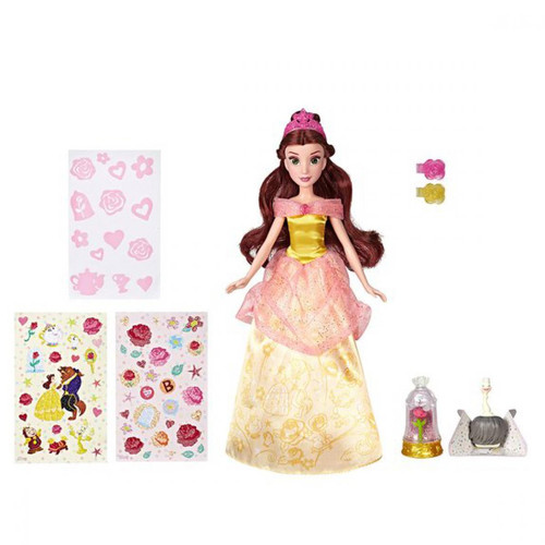 Hasbro - Disney Princesses La Belle et la Bête - Belle Robe enchantée et paillettes 