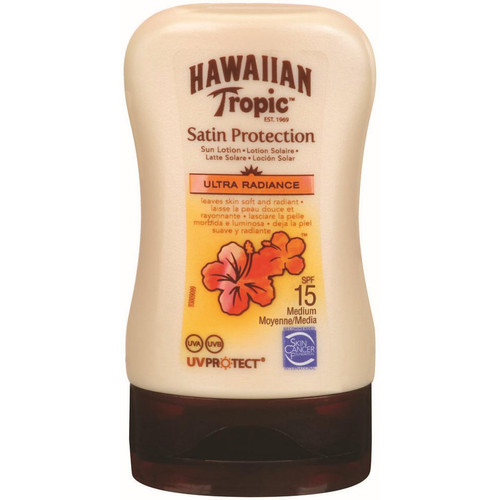 Hawaiian Tropic - Mini Lotion Protection Solaire Satin - Format voyage SPF 15 - Beauté Femme