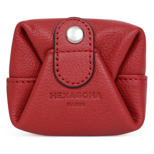 Hexagona - Porte-monnaie Cuir CONFORT Rouge foncé Eden - Sac, ceinture, porte-feuille femme