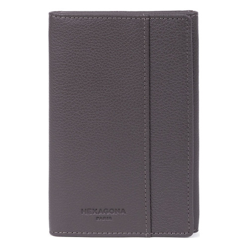 Porte-papiers Stop RFID Cuir DUO Taupe Taupe Hexagona LES ESSENTIELS HOMME