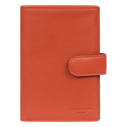 Hexagona - Portefeuille européen Cuir CONFORT Orange Kai - Les accessoires  femme
