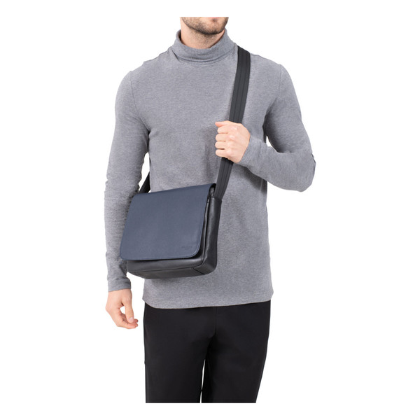 Sacoche Cuir DUO Taupe Marc Taupe Hexagona LES ESSENTIELS HOMME