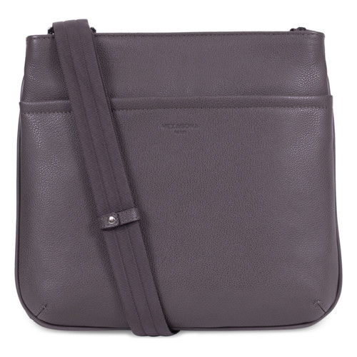 Sacoche Cuir DUO Taupe Erin Taupe Hexagona LES ESSENTIELS HOMME