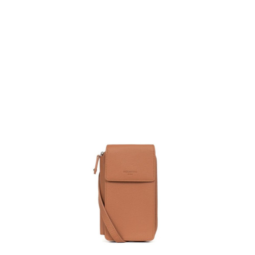 Hexagona - Pochette téléphone avec portefeuille tan - Sac, ceinture, porte-feuille femme