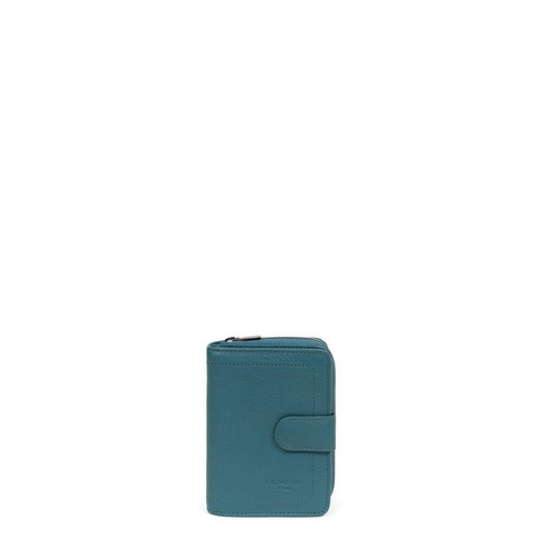 Hexagona - Portefeuille Stop RFID Cuir SAUVAGEH Bleu pétrole Lola - Les accessoires  femme