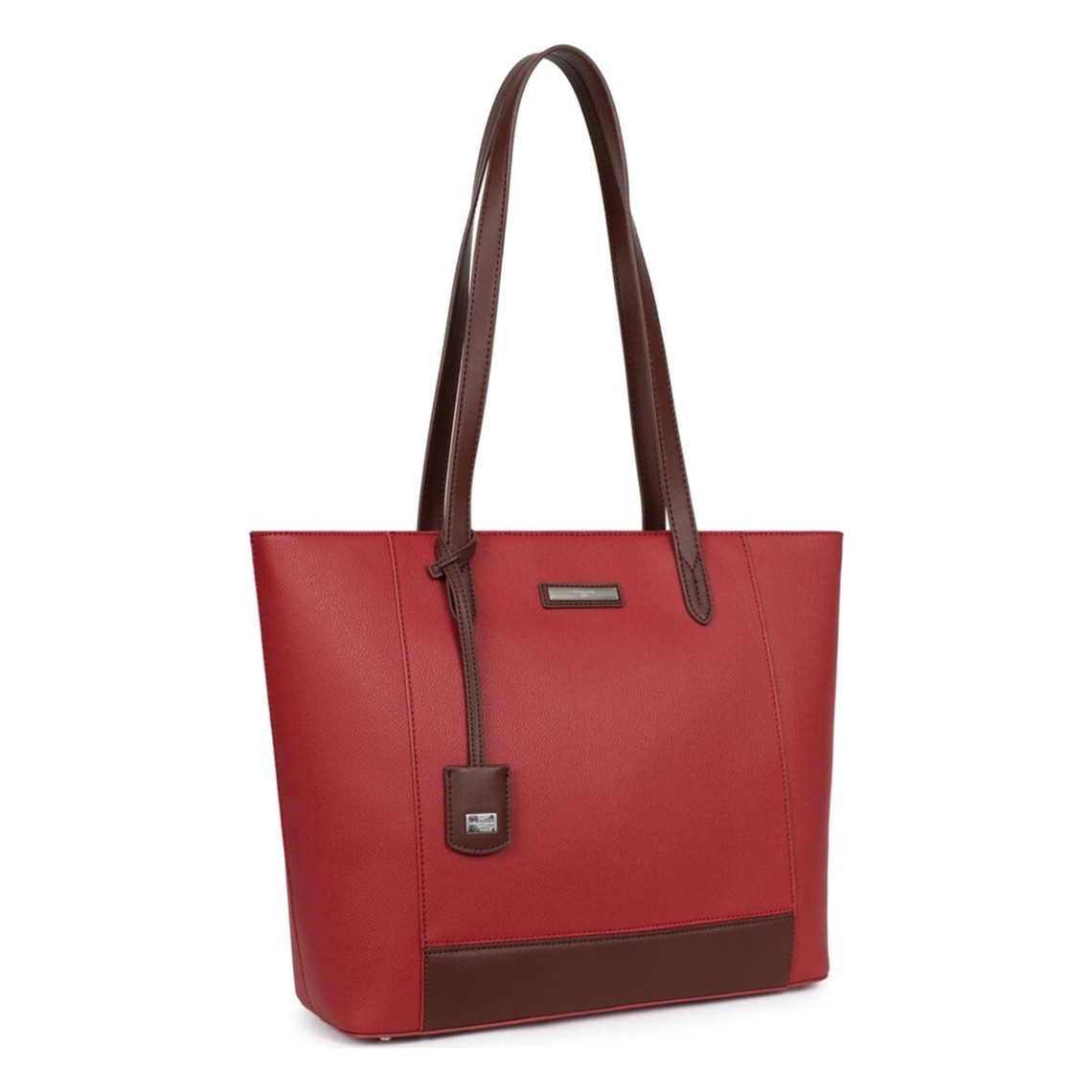 sac cabas porté épaule a4 carmin - carmin - romy rouge