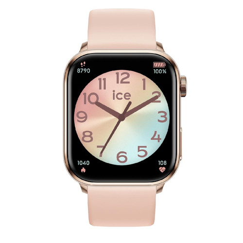 Montre connectée Mixte ICE smart 2.0 - Rose gold - Nude - 1.96 AMOLED Rose Ice-Watch Mode femme