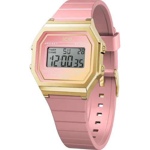 Montre Femme ICE digit retro - Coral Dreamscape - Small Rose Ice-Watch Mode femme
