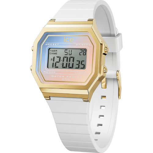 Montre Femme ICE digit retro - White majestic - Small Ice-Watch Mode femme
