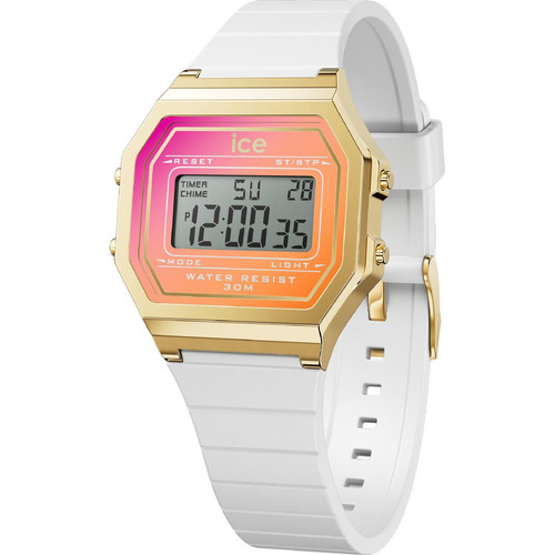 Montre Femme ICE digit retro - White sunkissed - Small Blanc Ice-Watch Mode femme