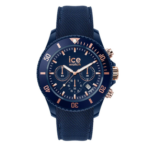 Ice-Watch - Montre ICE chrono Dark blue Rose Gold avec bracelet en silicone - Ice-Watch Montres