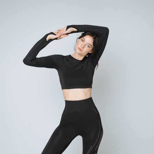 Iconic - Ensemble sport crop top et legging sans couture Femme - Joggings et Sweats Sport Femmes