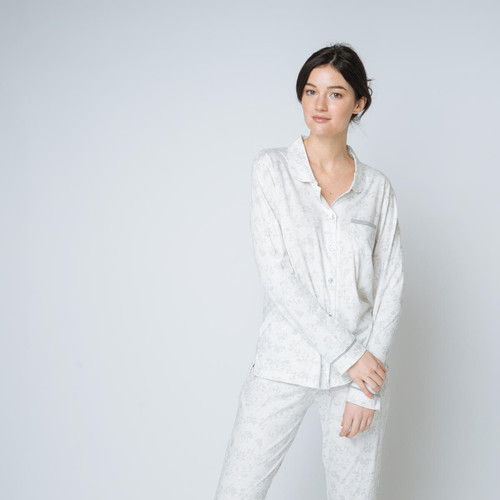 Iconic - Pyjama deux pièces imprimé Coton Femme - Pyjamas femme et lingerie de nuit