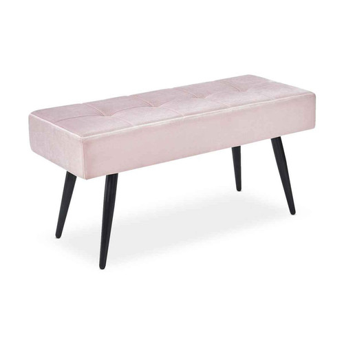 3S. x Home - Banquette VANINA Velours Rose - Chaise, tabouret, banc