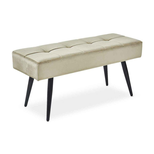 3S. x Home - Banquette VANINA Velours Taupe - Chaise, tabouret, banc