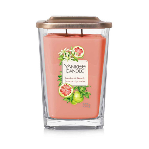Yankee Candle Bougie - Bougie Elevation Grand Modèle Jasmine And Pomelo - Yankee candle bougie deco
