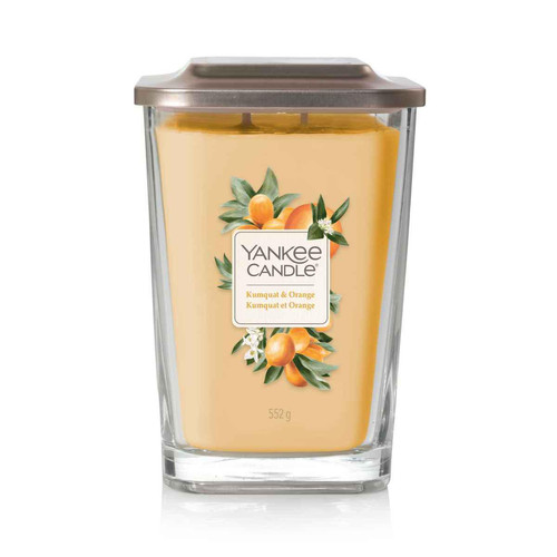 Yankee Candle Bougie - Bougie Elevation Grand Modèle Kumquat And Orange - Yankee candle bougie deco