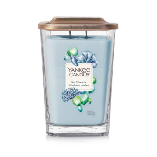 Yankee Candle Bougie - Bougie Elevation Grand Modèle Sea Minerals - Yankee candle bougie deco