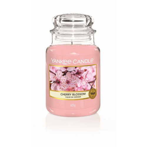 Yankee Candle Bougie - Bougie Grand Modèle Cherry Blossom - Saint Valentin Linge de maison