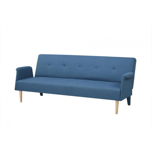 Canapé Convertible en Tissu DARNO Bleu 3S. x Home