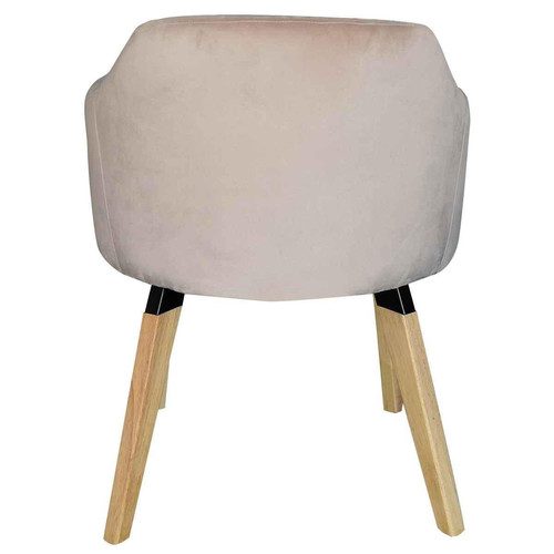 Chaise / Fauteuil Scandinave GILA Velours Beige 3S. x Home