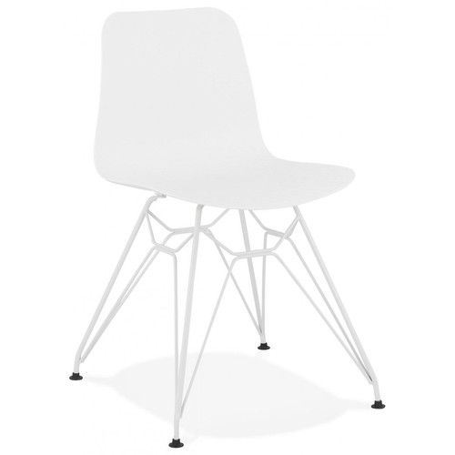 3S. x Home - Chaise Blanc FIFI - Promos chaises, tabourets, bancs