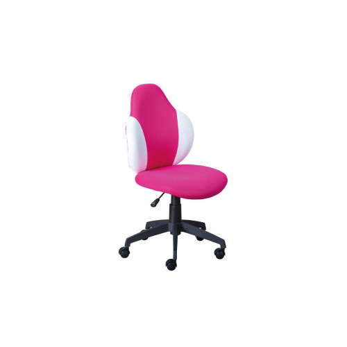 3S. x Home - Chaise De Bureau Enfant JESSI Framboise/Blanc - Chaise De Bureau Design