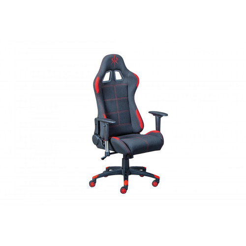 3S. x Home - Chaise De Bureau Gaming Noir Et Rouge - Mobilier Deco