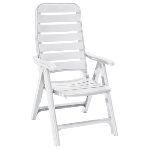 3S. x Home - Chaise De Jardin Multipositions Premiere Blanc - Chaise de jardin