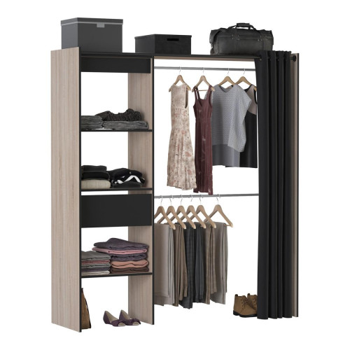 3S. x Home - Dressing Placard Extensible + Rideau Chicago - Armoire