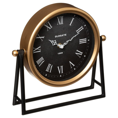 3S. x Home - Horloge à Poser Métal 26 x 26 cm Luca - Nouveautés Meuble Et Déco Design
