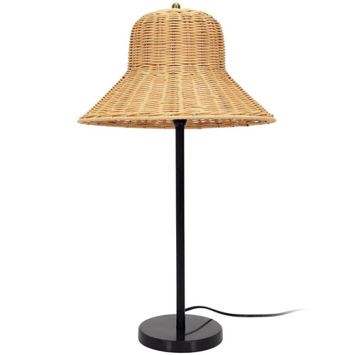 La Chaise Longue - Lampe Chapeau Rotin - Luminaire