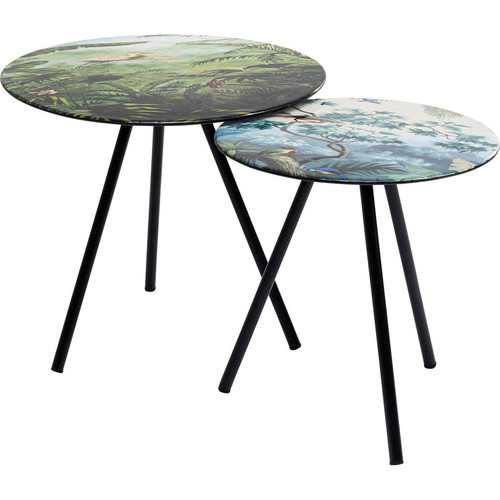 Kare Design - Lot De 2 Tables d'Appoint PARADISE - Table d appoint noire