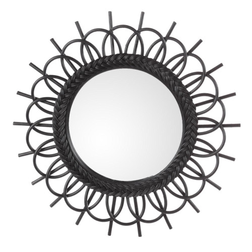 3S. x Home - Miroir Rotin Noir NOSY - Miroirs Design