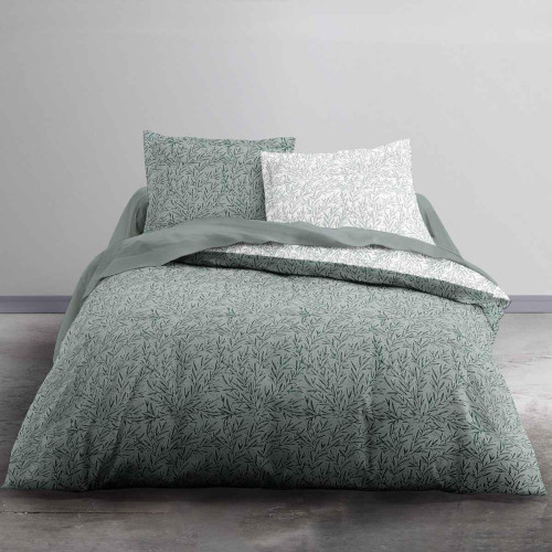 Today - Parure de lit 2 personnes 220 x 240 cm Imprimé ELLA - Parures de lit gris