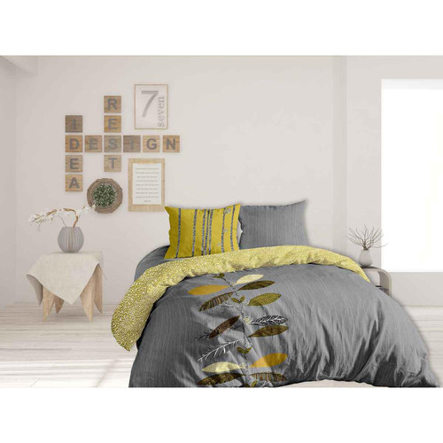 Une nuit douce - Parure GABELA Olive - Parures de lit 260 x 240 cm