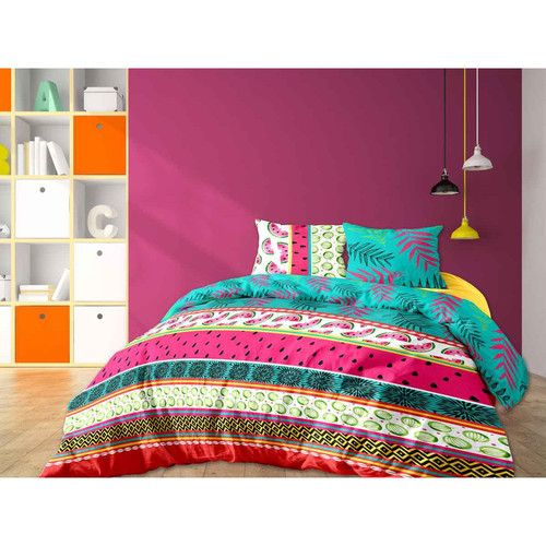 Une nuit douce - Parure PASTELCOLOR Multicolore - Parures de lit 240 x 220 cm