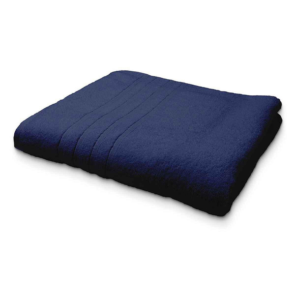 Serviette de Bain Grande Taille Coton 90 x 150 cm Uni Ciel d'Orage Bleu Today Linge de maison