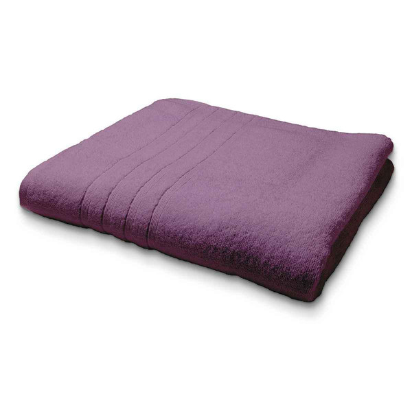 Serviette de Bain Grande Taille Coton 90 x 150 cm Uni Figue Violet Today Linge de maison