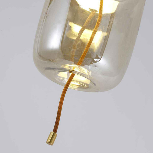 Suspension LED ODALYS Verre Transparent Fumé 3S. x Home