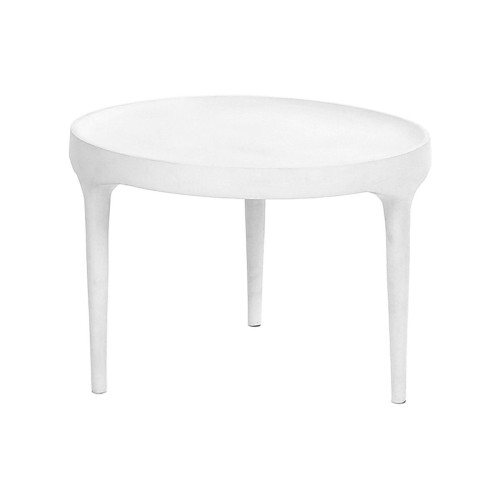 Pomax - Table Basse Blanc TRIP 49 x 35 cm - Mobilier Deco