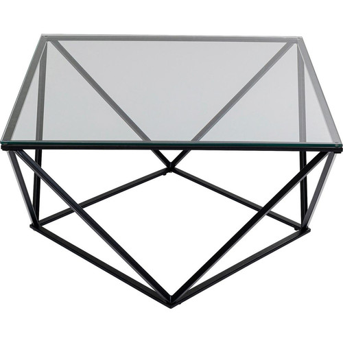 Kare Design - Table Basse CRISTALLO 80 x 80 cm - Table d appoint noire