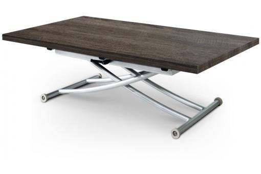 3S. x Home - Table Basse Relevable à Rallonge bois vintage Ella - Table Design