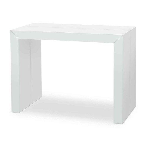 3S. x Home - Table Console Extensible NASSAU XL Blanc Laqué - Mobilier Deco