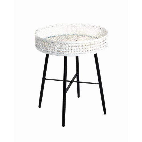3S. x Home - Table d'Appoint Plateau En Acier - Promo Table Basse Design